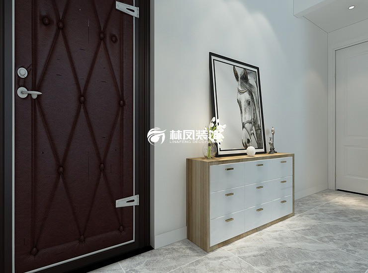 保利茉莉公館127㎡玄關(guān)裝修效果圖