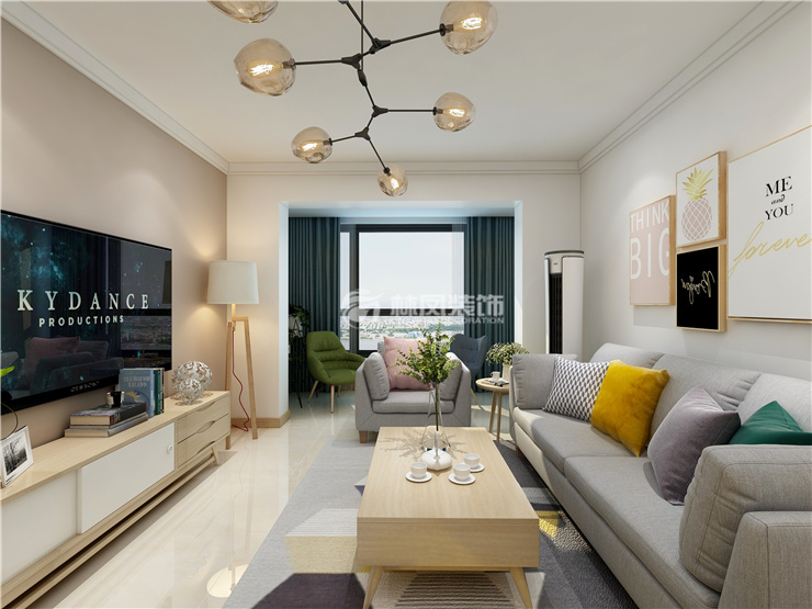 北歐風(fēng)格平面吊頂設(shè)計(jì)裝修效果圖