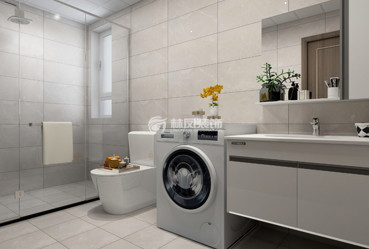 美的瀚悅府120㎡衛(wèi)生間干濕分離設(shè)計裝修效果圖