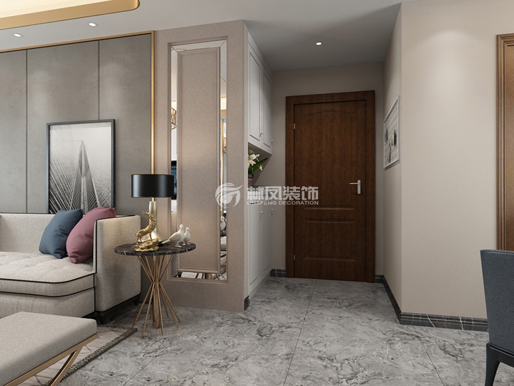 融創(chuàng)融公館120㎡玄關(guān)裝修效果圖