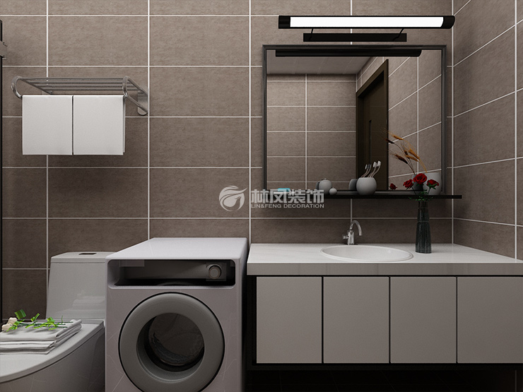 融創(chuàng)融公館120㎡衛(wèi)生間裝修效果圖