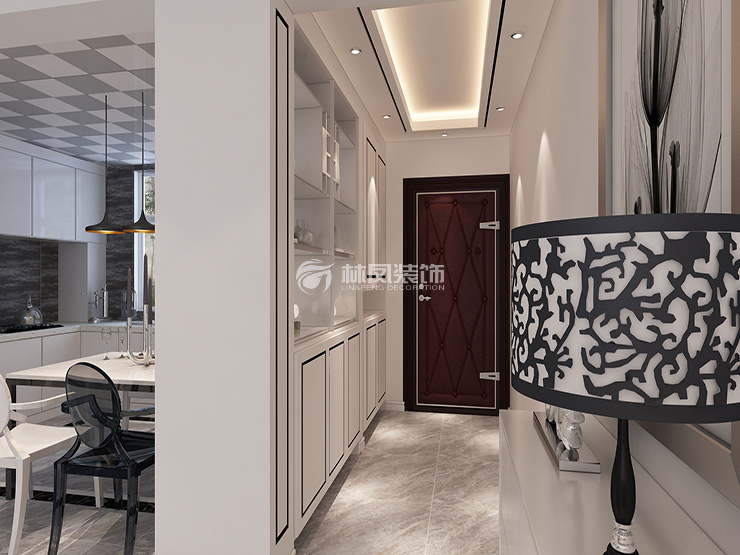 保利海德公園128㎡玄關(guān)裝修效果圖