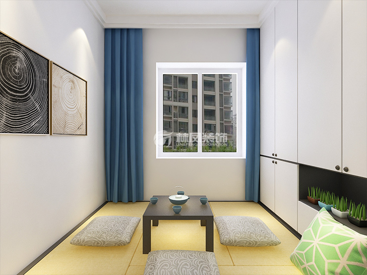 保利海德公園128㎡北臥榻榻米設(shè)計(jì)裝修效果圖