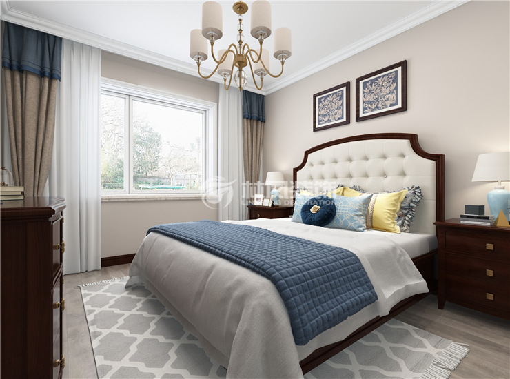 中式風格臥室吊燈設(shè)計裝修效果圖