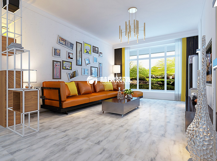 現(xiàn)代風格客廳不吊頂裝修效果圖