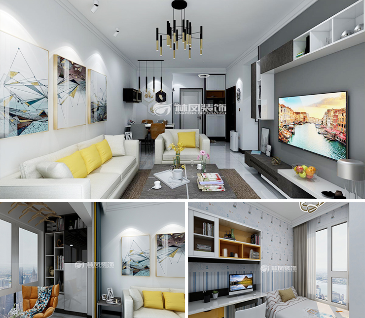 華潤24城104平現(xiàn)代風(fēng)格效果圖