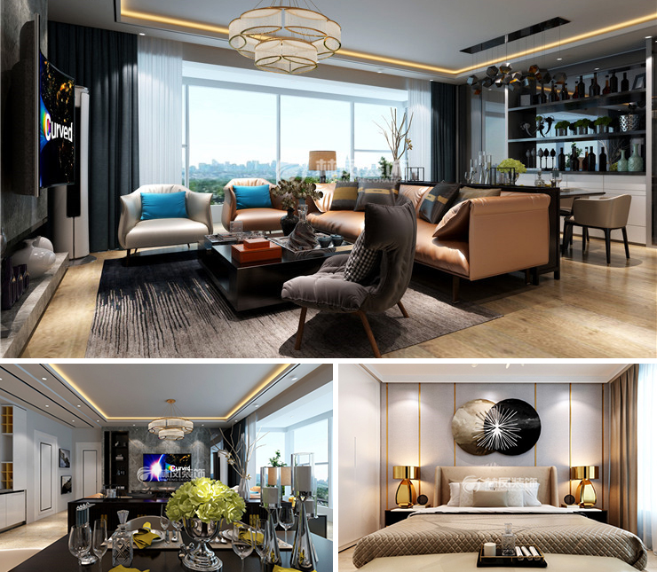 華潤(rùn)長(zhǎng)安里158平現(xiàn)代簡(jiǎn)約風(fēng)格裝修效果圖