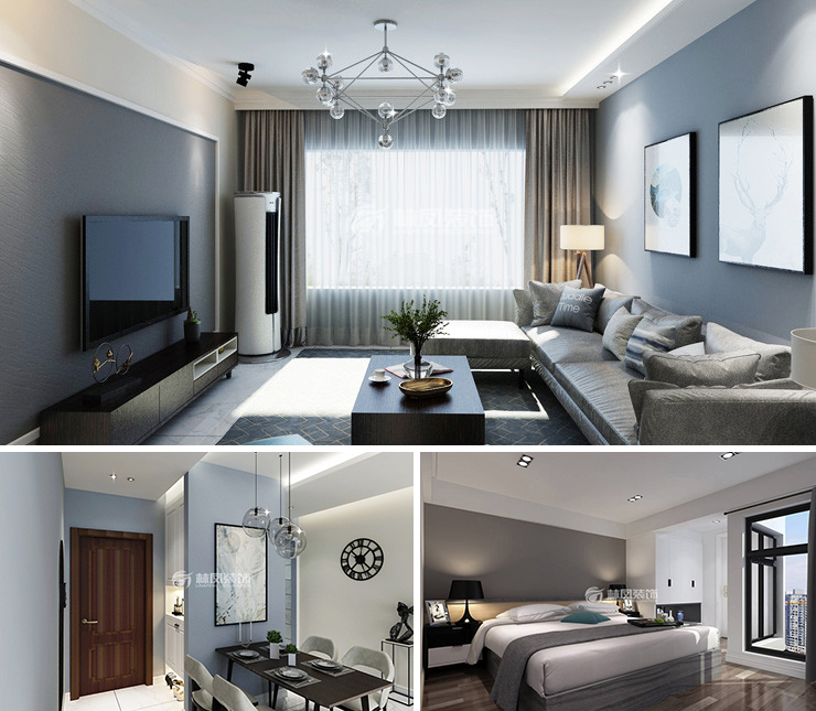 萬(wàn)錦紅樹(shù)灣125平混搭風(fēng)格裝修效果圖