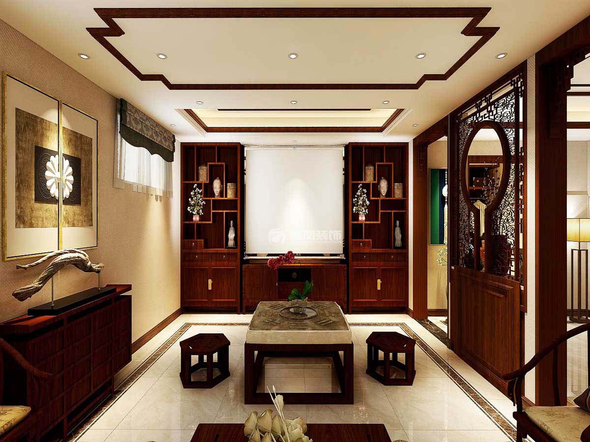 新中式風格休閑區(qū)裝修效果圖