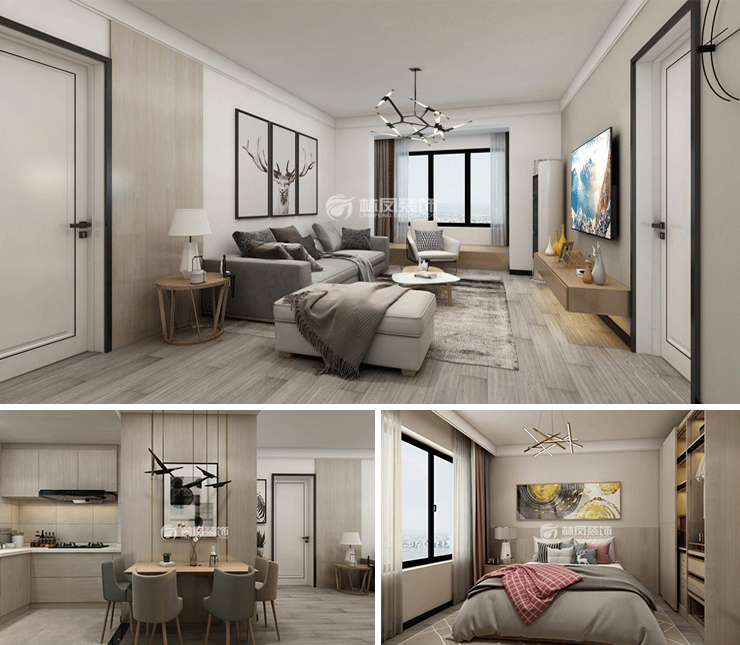 金輝江山云著120平現(xiàn)代風格裝修效果圖