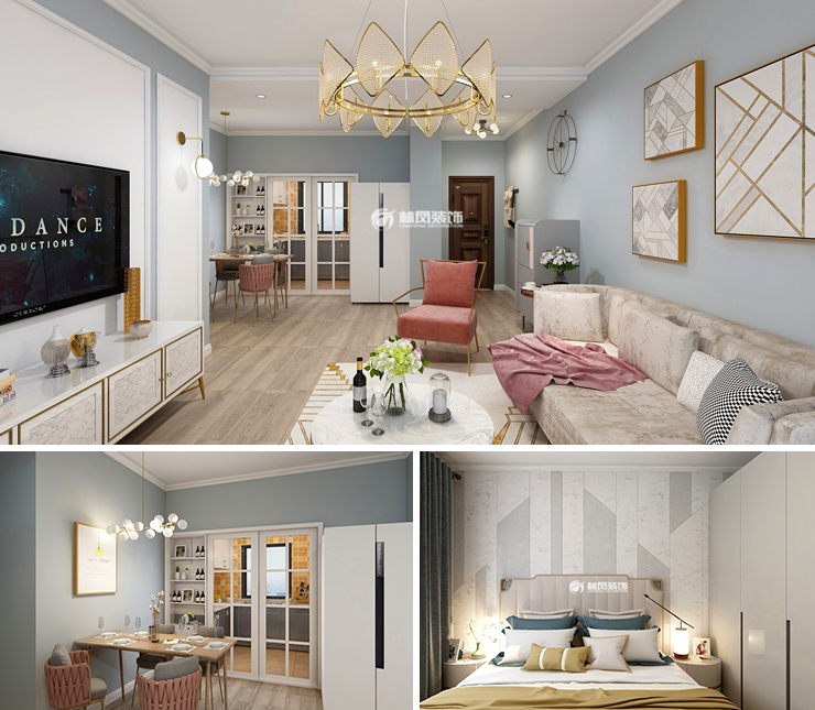 沈陽恒大綠洲115平現(xiàn)代風格裝修效果圖