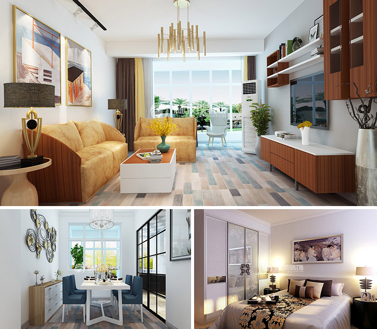 和泓長(zhǎng)白府130平現(xiàn)代風(fēng)格裝修效果圖