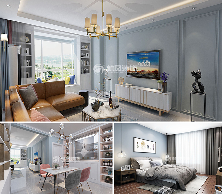 和泓長(zhǎng)白府135平現(xiàn)代風(fēng)格裝修效果圖