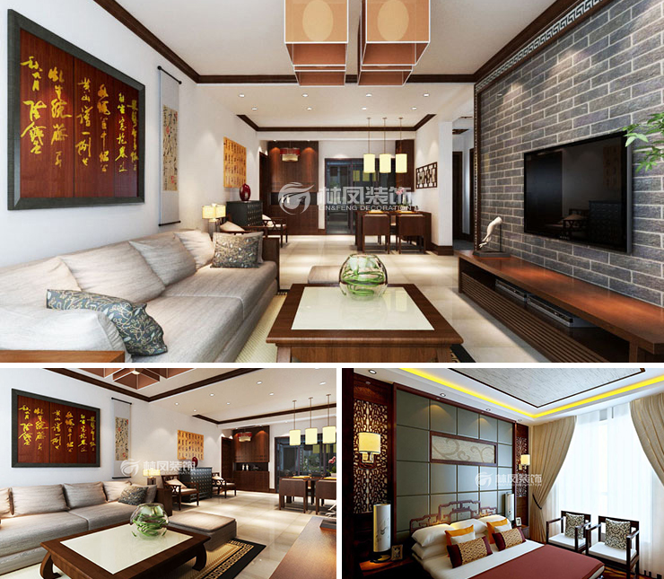 融創(chuàng)唐軒上城118平中式風格裝修效果圖