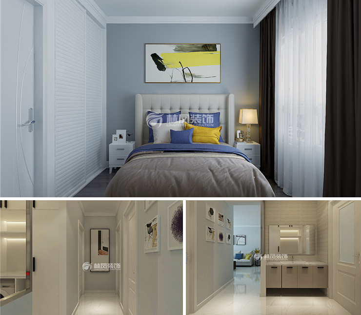 融創(chuàng)唐軒上城110平現(xiàn)代風格裝修效果圖