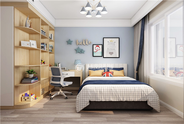 北歐風格書柜設(shè)計裝修效果圖