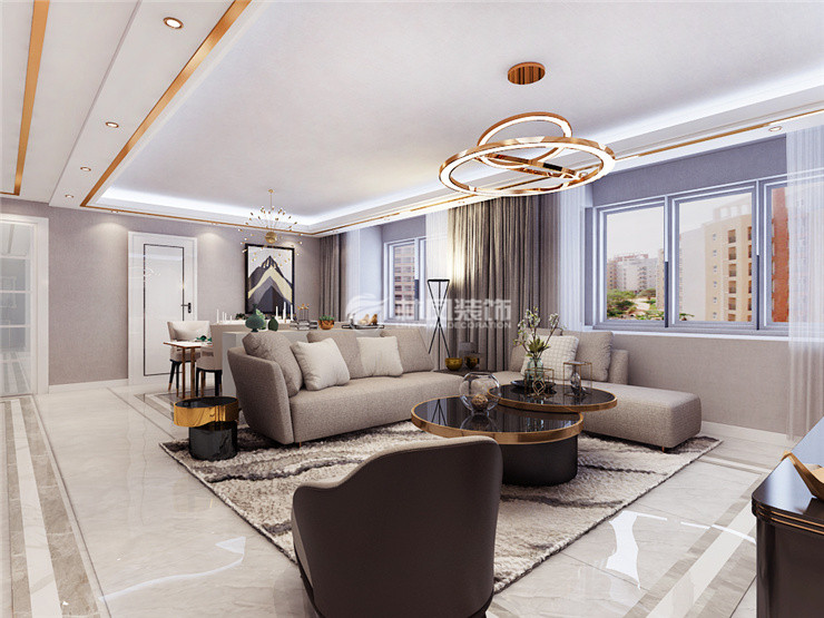 輕奢風格客廳裝修效果圖