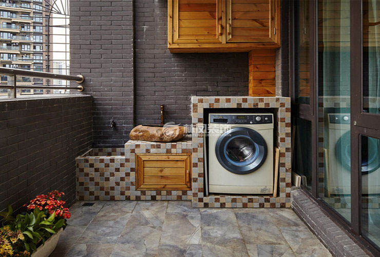 洗衣機放陽臺設(shè)計裝修效果圖