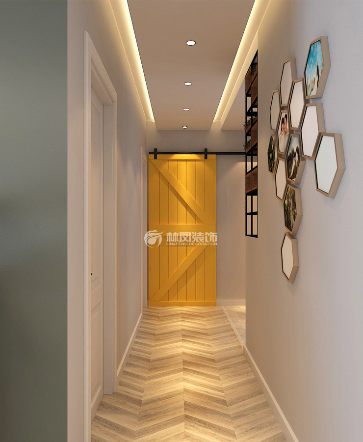 過廊過長展示墻設(shè)計(jì)裝修效果圖