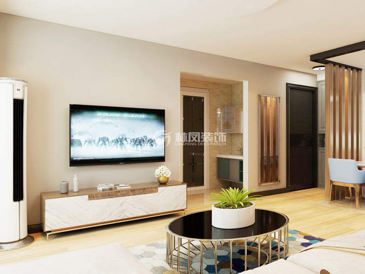 現(xiàn)代風格木紋磚裝修效果圖