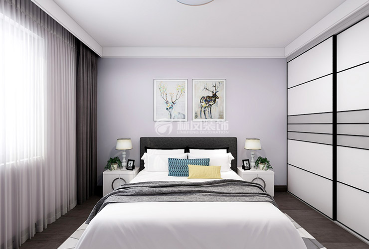 現(xiàn)代風格床頭背景墻裝修效果圖