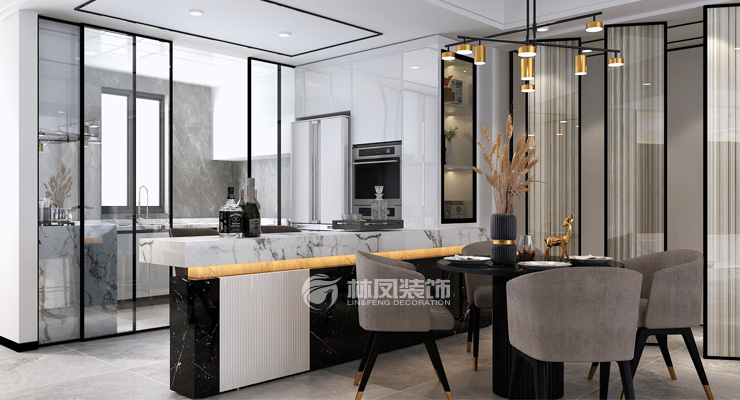 輕奢風(fēng)格廚房臺面設(shè)計裝修效果圖