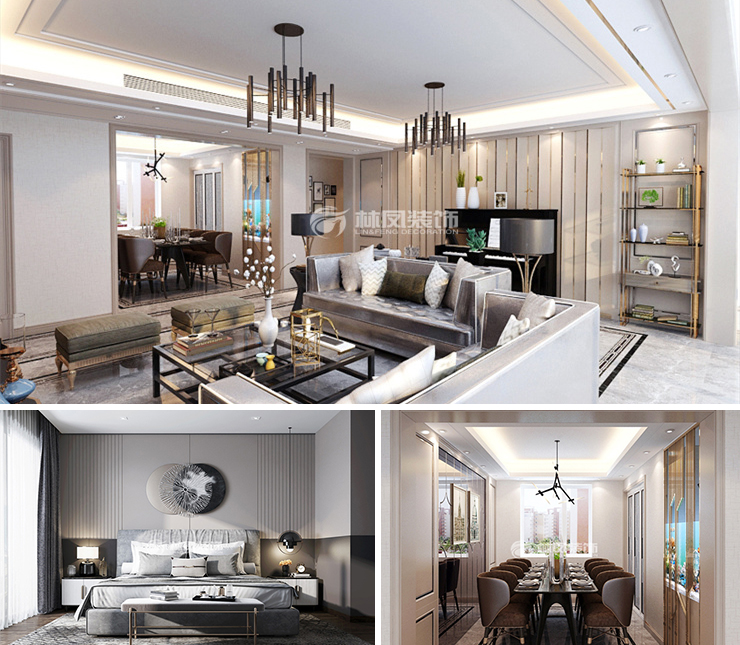 華潤(rùn)置地萬(wàn)象府178平輕奢風(fēng)格裝修效果圖