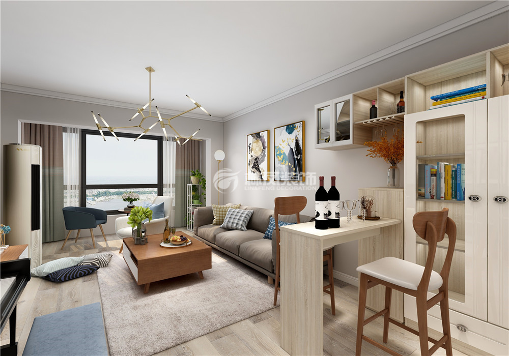 北歐風格吧臺隔斷設計裝修效果圖