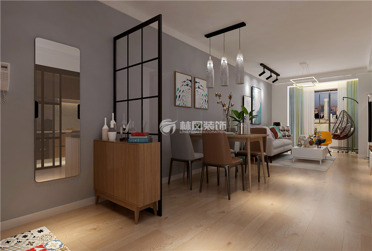 入戶(hù)門(mén)正對(duì)餐廳裝修效果圖