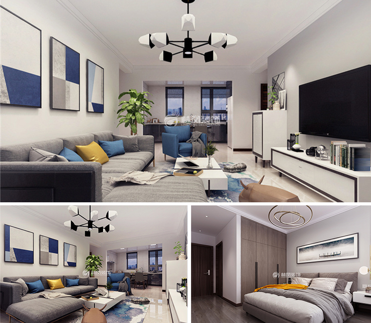 富禹?盛京學(xué)府 113平 現(xiàn)代簡(jiǎn)約風(fēng)格效果圖