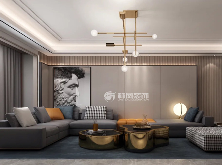 港式風格客廳吊頂設(shè)計裝修效果圖