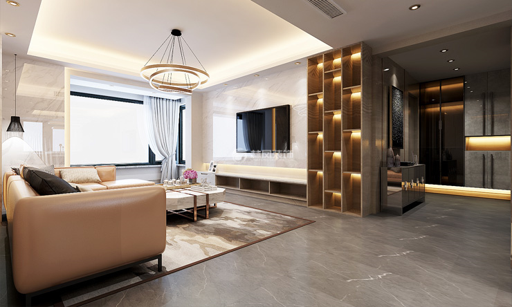 港式輕奢風格裝修效果圖