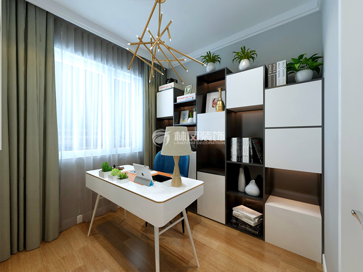北歐風(fēng)格書(shū)房吊燈設(shè)計(jì)裝修效果圖