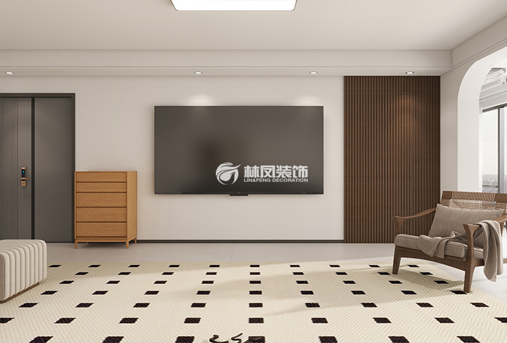 慈英雪設(shè)計-環(huán)球港灣-145平-中古-電視背景墻.jpg